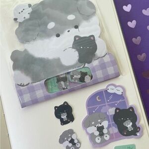 Dog, cat and friends sticker flakes